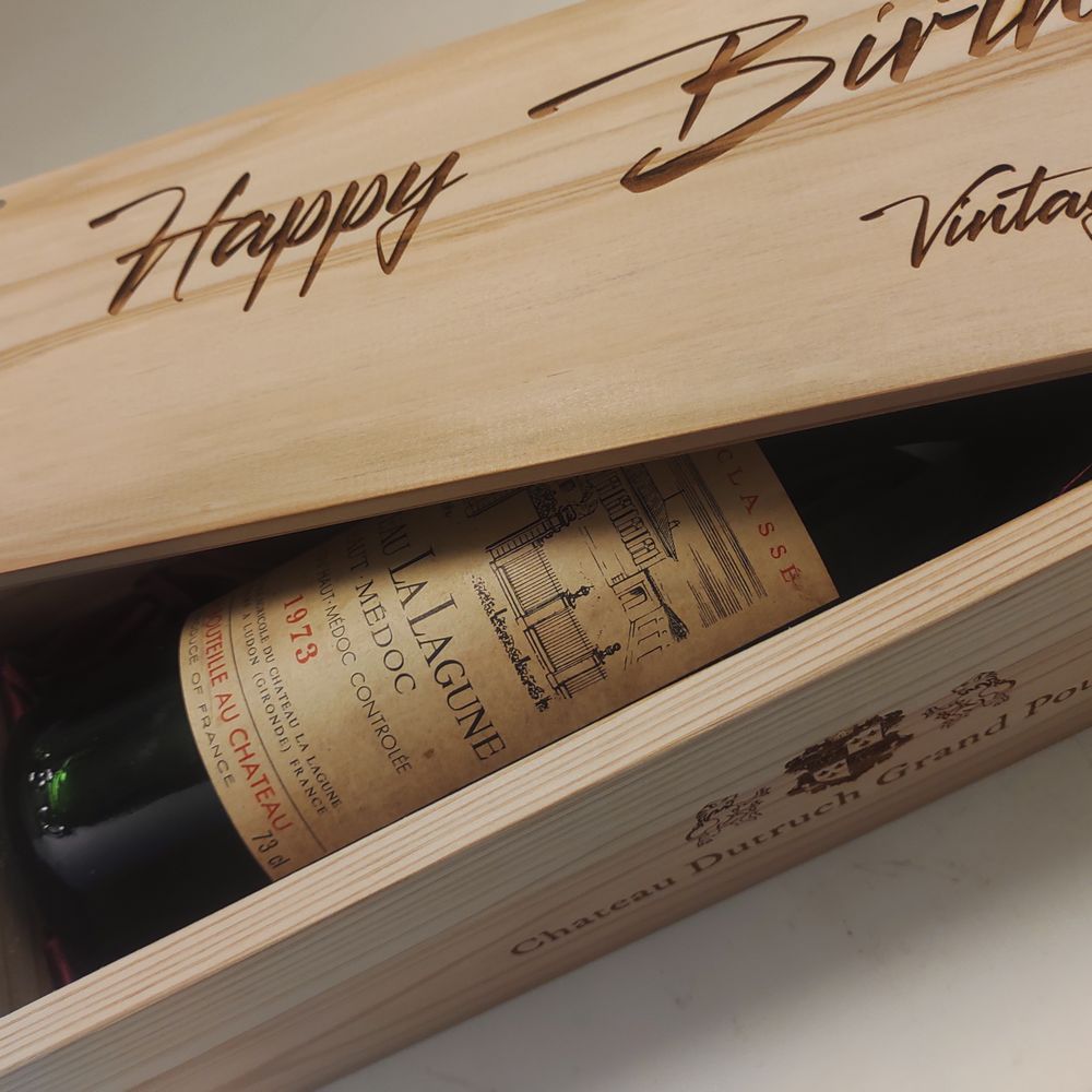 ヴィンテージ木箱 フルボトル1本用 【ラッピング】 ヴィンテージワイン
