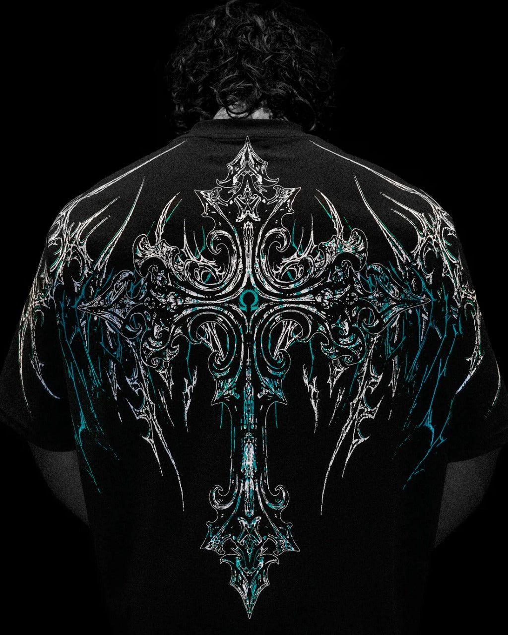 Breathe Divinity , Dark Cathedral Oversized T-shirt [MINT] – Kingfitcr