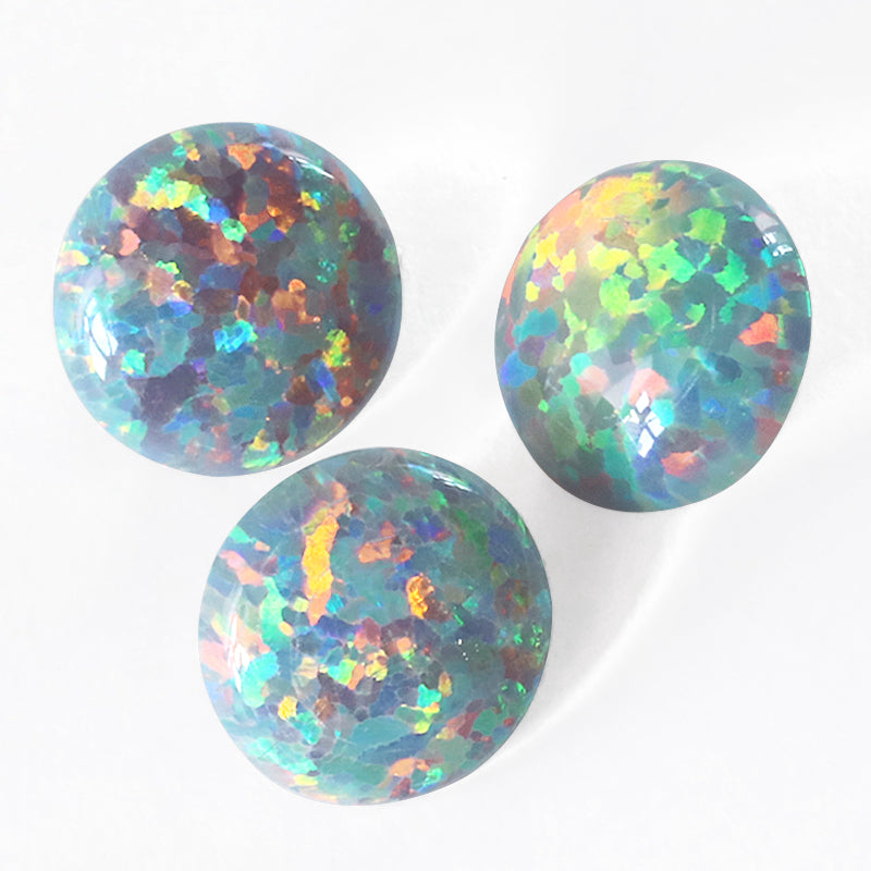 人工オパール(KYOTO OPAL) ラウンド サックスブルー – 貴和製作所