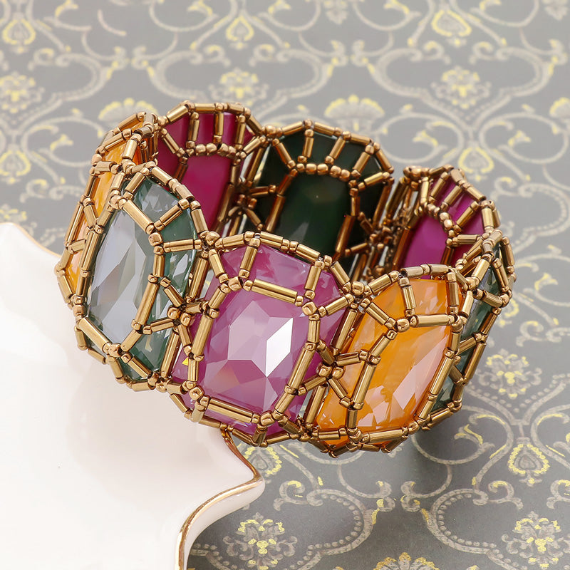 レシピNo.KR1267 貴和クリスタルの宝石編みブレスレット – 貴和製作所