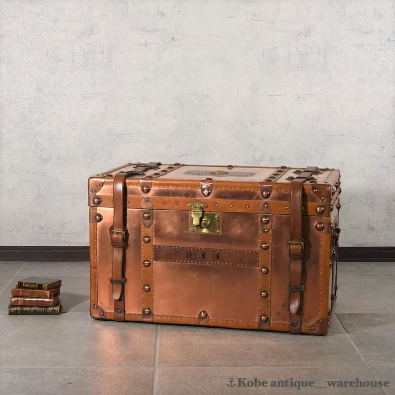 メタルとレザー トランクボックス/TR-32 – 神戸アンティークウェアハウス