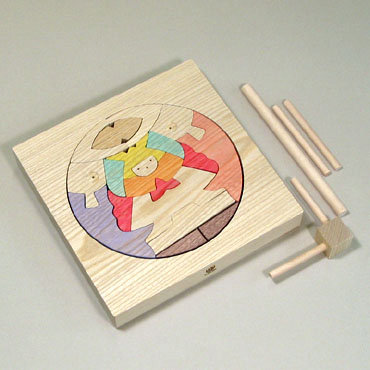 小黒三郎 組み木 五月人形 円武者とかがり火 木のおもちゃ専門店