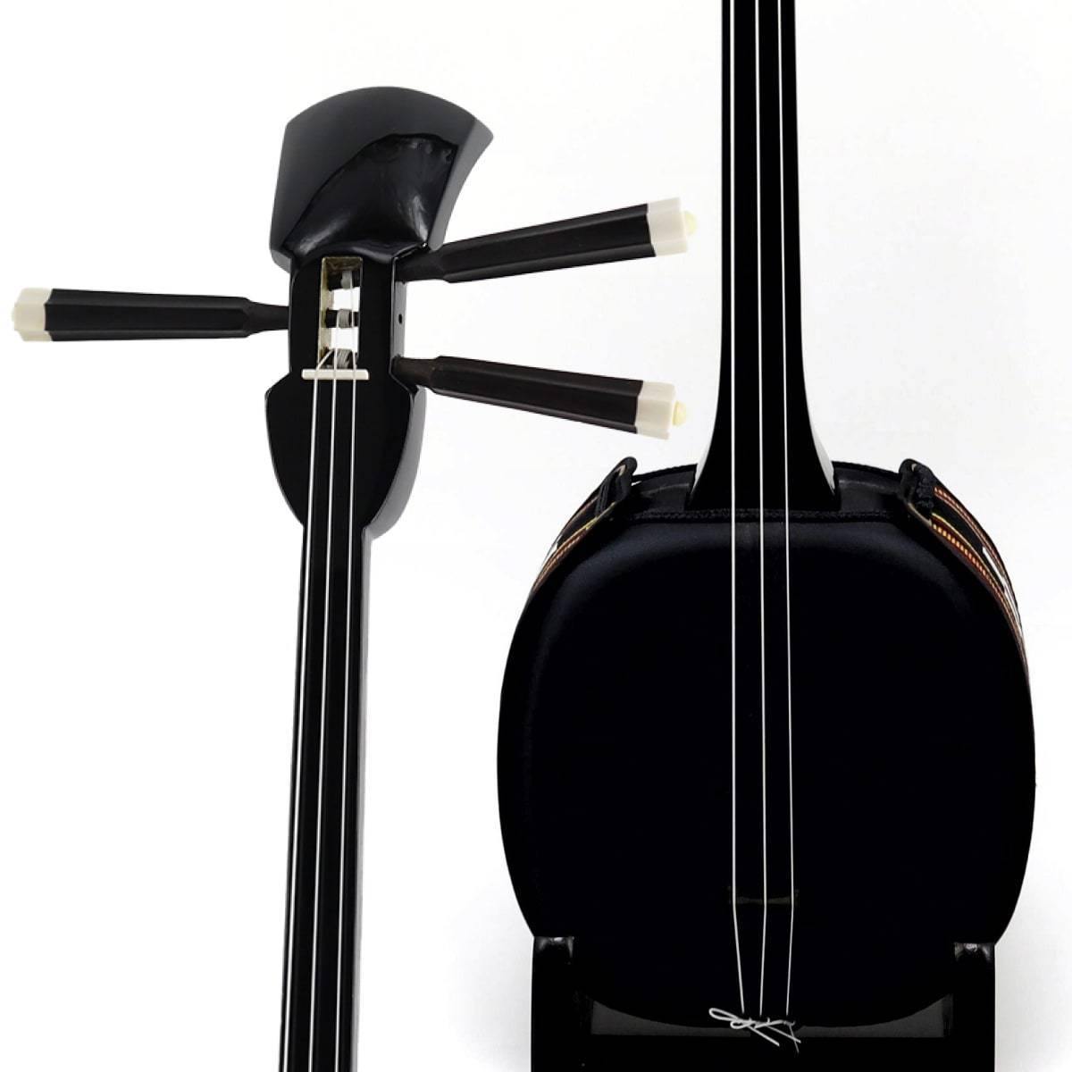 沖縄三線！黒木！黒檀！カマゴン！知念大工型！本蛇皮 本張り【一枚