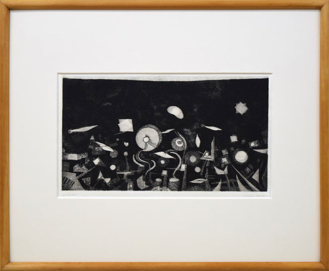 駒井哲郎「芽生え」アクアチント・ビュラン（銅版画） 絵画買取・販売