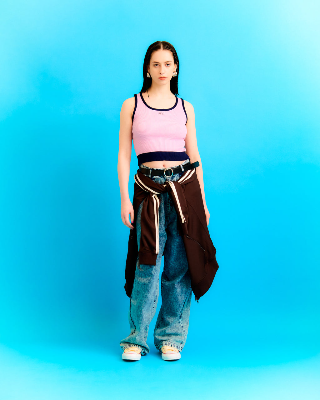 バックオープンロゴ刺繍タンクトップ(ピンク) – LAll ONLINE STORE