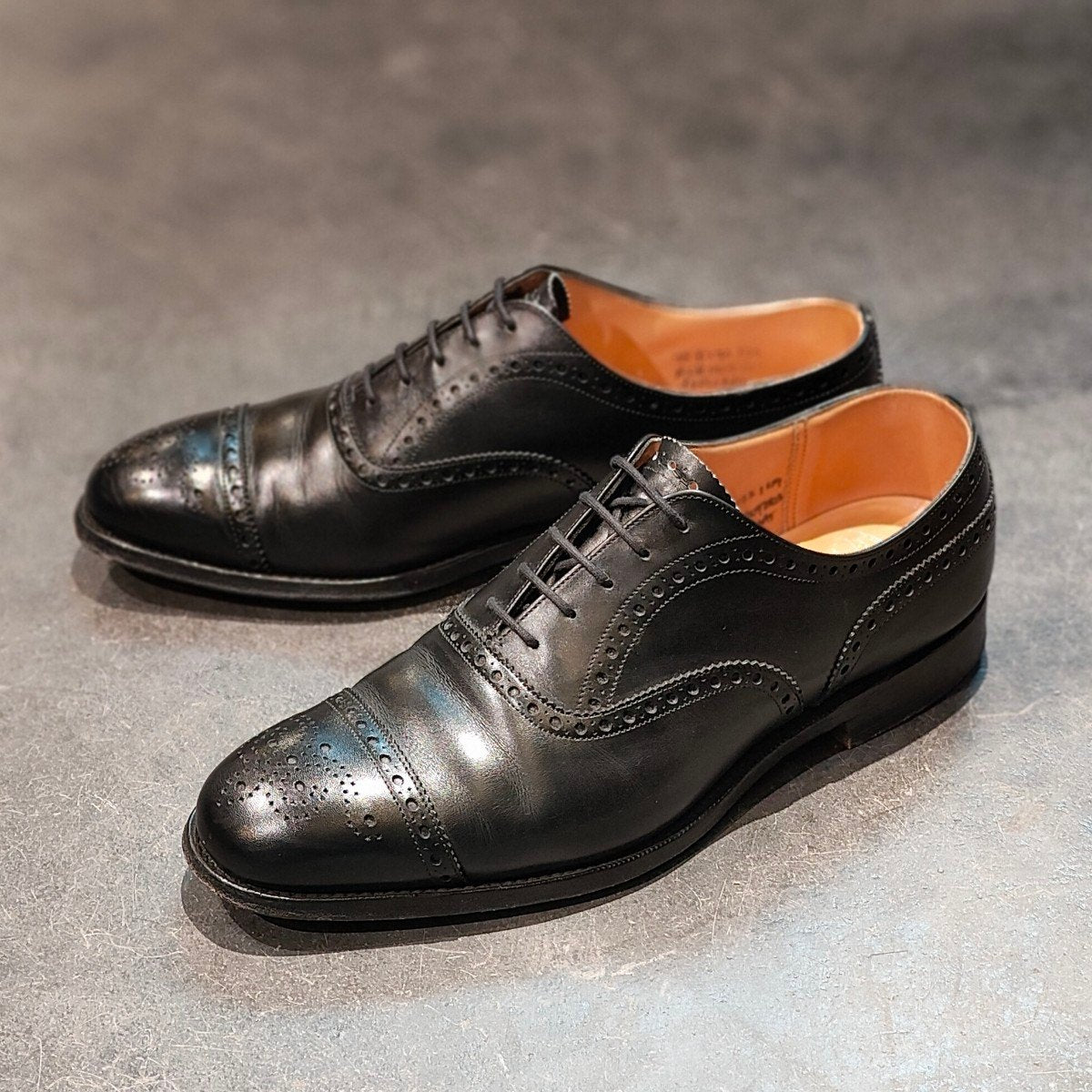 極美品 【Church's】チャーチ 5都市 ディプロマット セミブローグ