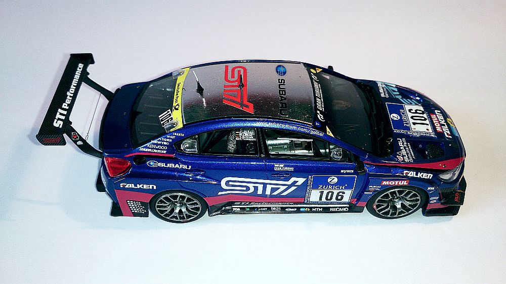 1/43 Ebbro Subaru WRX STI 24h Nurburgring 2016 SP3T class winner