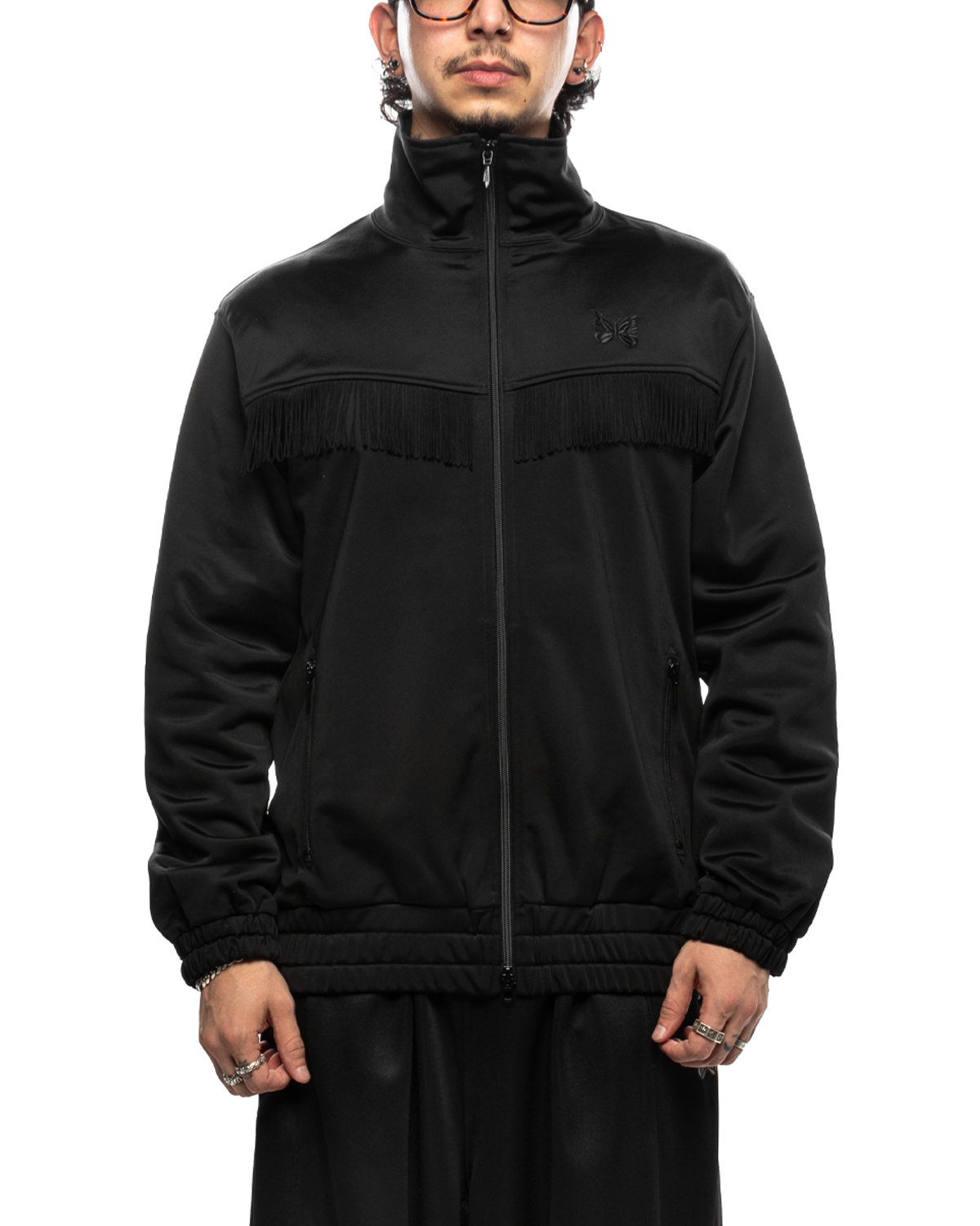 Needlesフリンジ付きブラックジャケット Mサイズ rm-7368) Needles