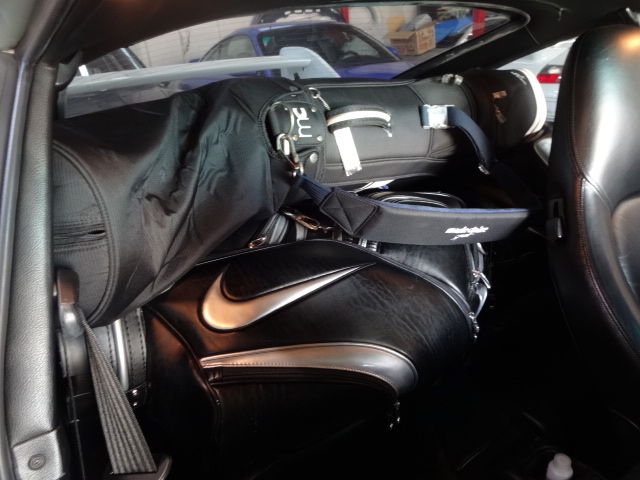 実験！空冷ポルシェにゴルフバッグ2ケ（笑） - ガレージJ