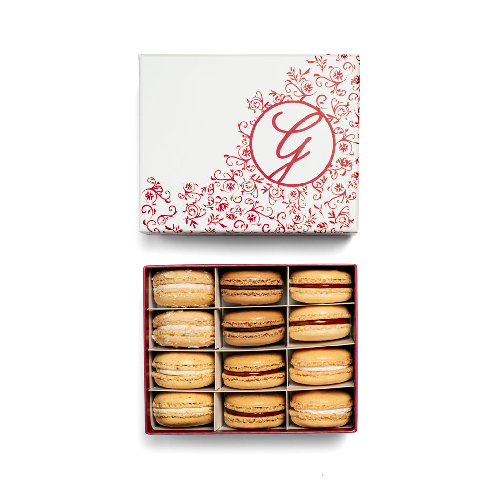 12 Piece Classic Macaron Box – Ginger Elizabeth Chocolates