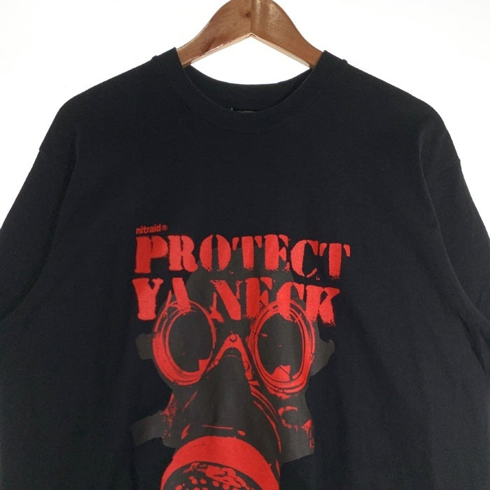 NITRAID ナイトレイド PROTECT YA NECK プリント Tシャツ ブラック