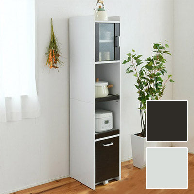 すきま収納 キッチン隙間収納 幅30 高さ160 扉付 ミニ 食器棚 キッチン