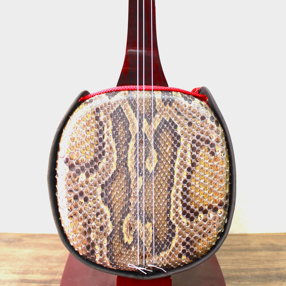 三線 紫檀 本革強化張り真壁型 美品 美音