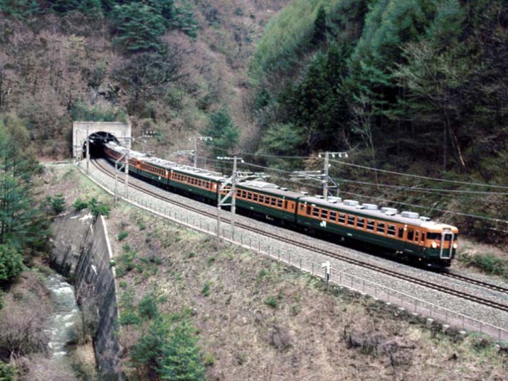 列車愛称サボ「ちくま」「くろよん」 国鉄 大鉄局 宮原電車区 所属