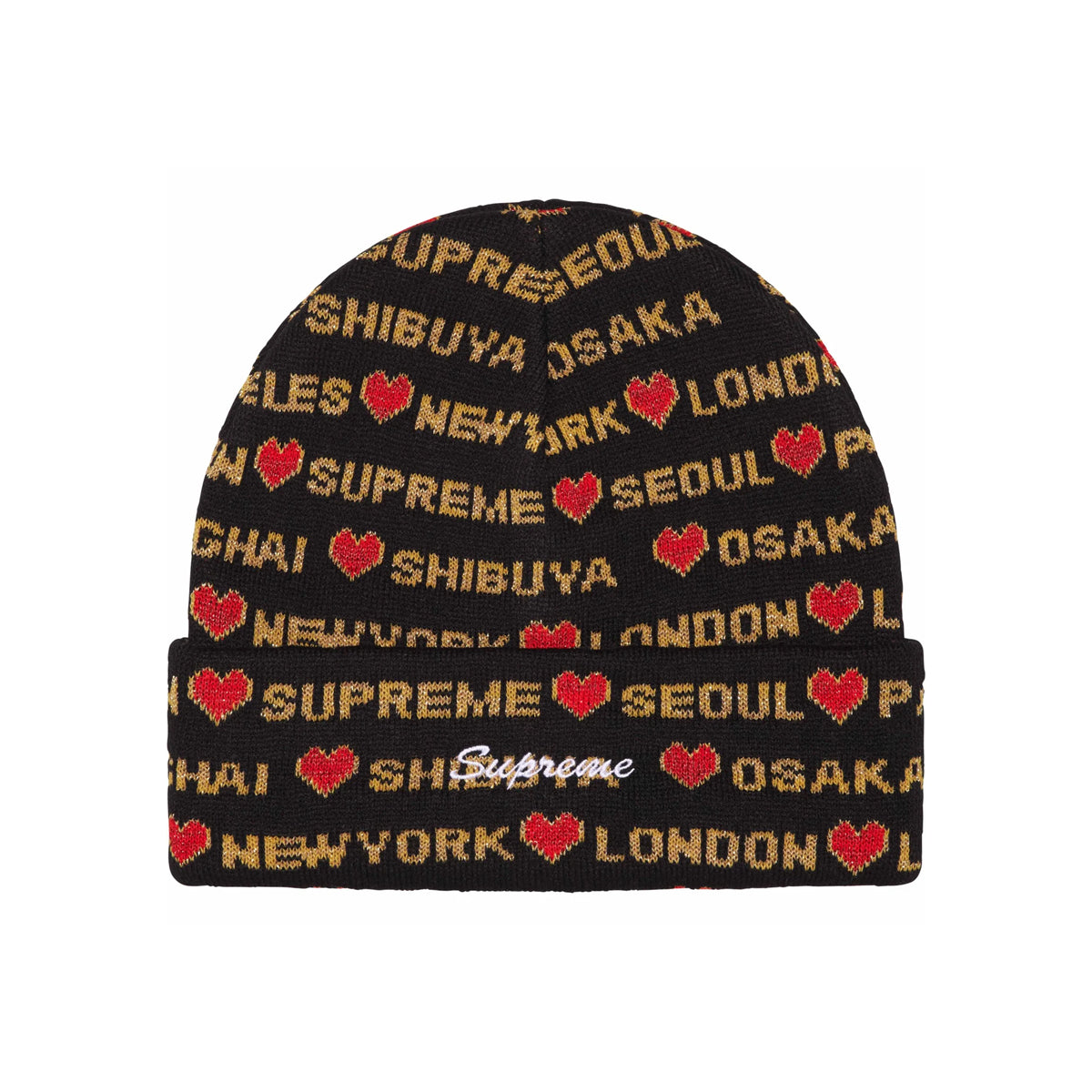 supreme Hearts Beanie black シュプリーム ビーニー