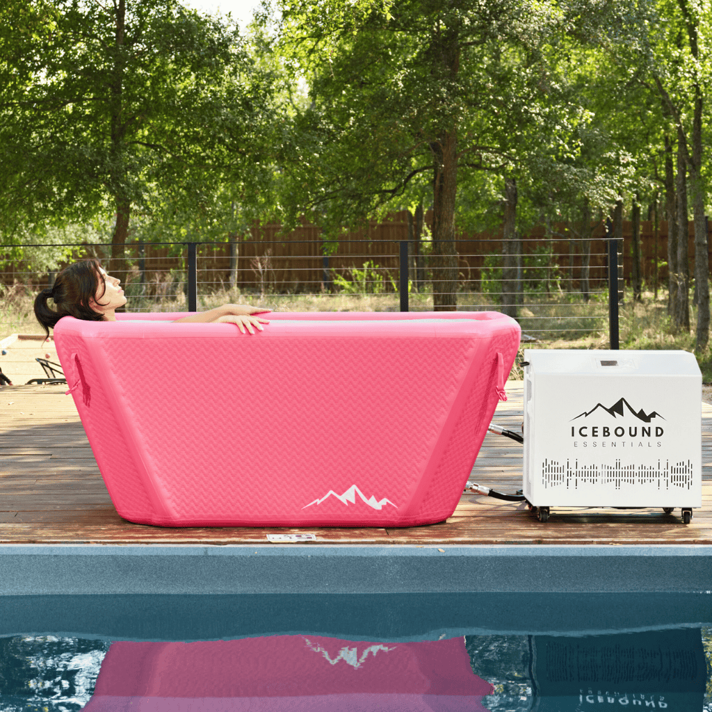 The Pink Endurance Inflatable Cold Plunge + 1HP Pro Chiller
