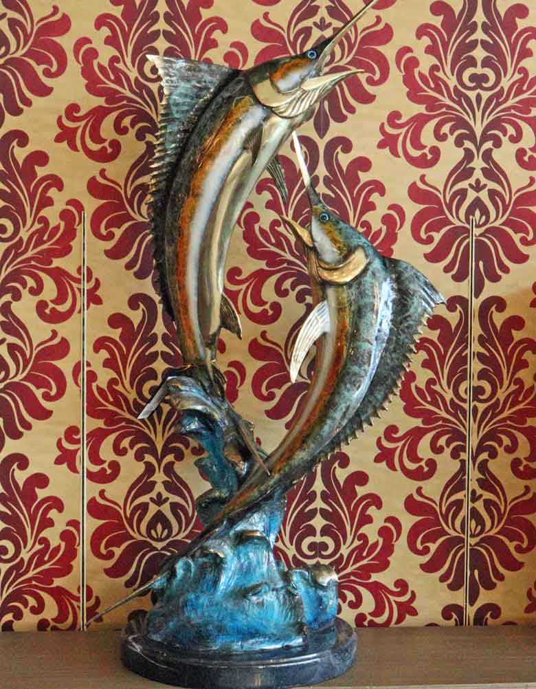 カジキ 置物 ソードフィッシュ ブロンズ 完成品 アニマルオブジェ