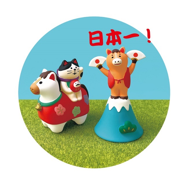 concombre（コンコンブル） 2026福馬 陶器の干支飾り 馬だるま