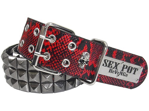 CDJapan : 3-Line Piramid STUDS Belt (F) SD19038-12803 SEX POT