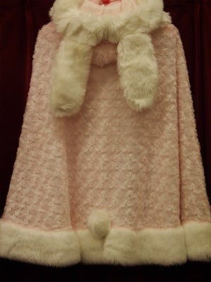 BABY】プードルファーのうさみみマント