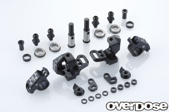 Adjustable Aluminum RWD Knuckle by Set TYPE-2 (BLACK) [OVERDOSE