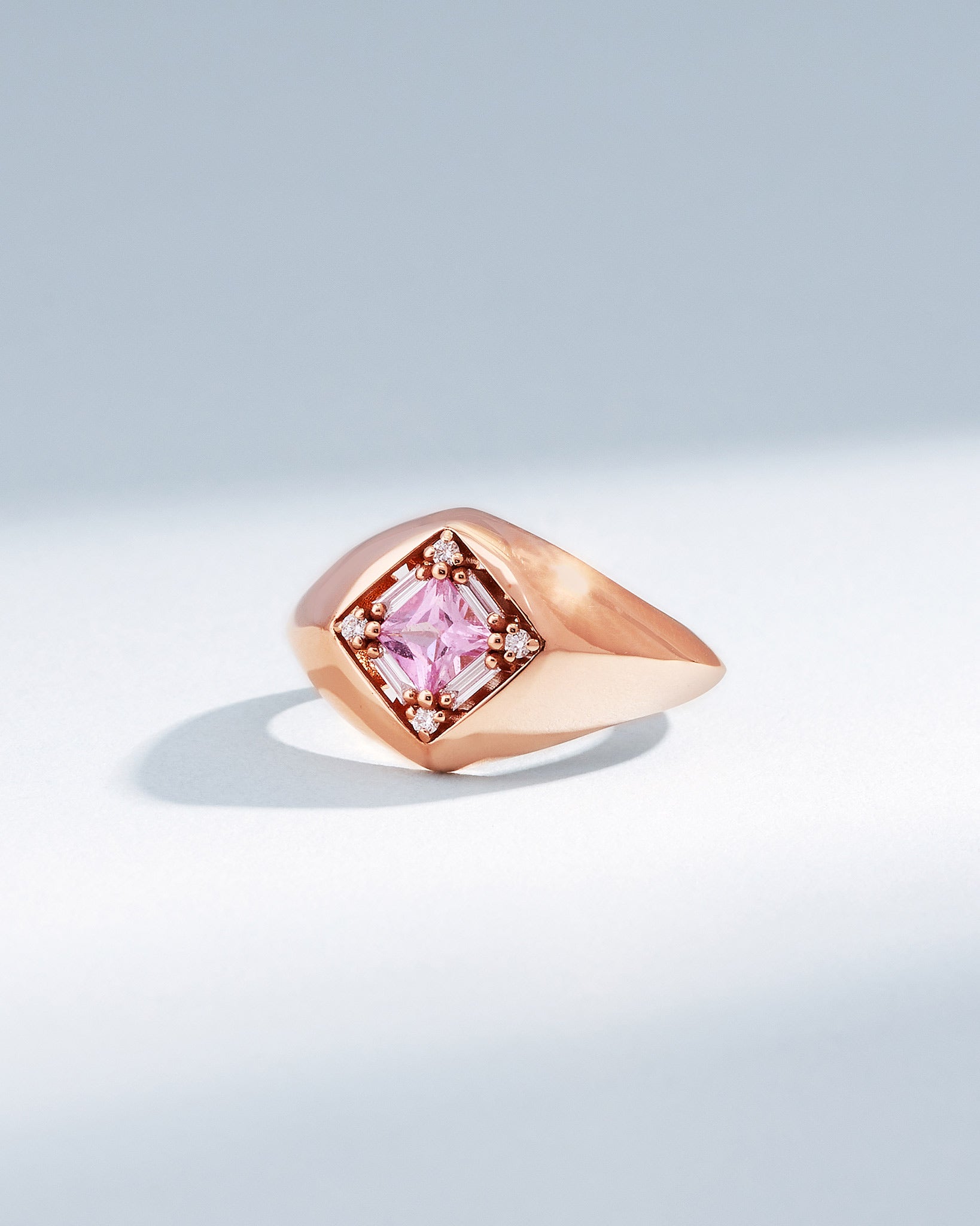 Princess Pink Sapphire Signet Ring | SUZANNE KALAN®