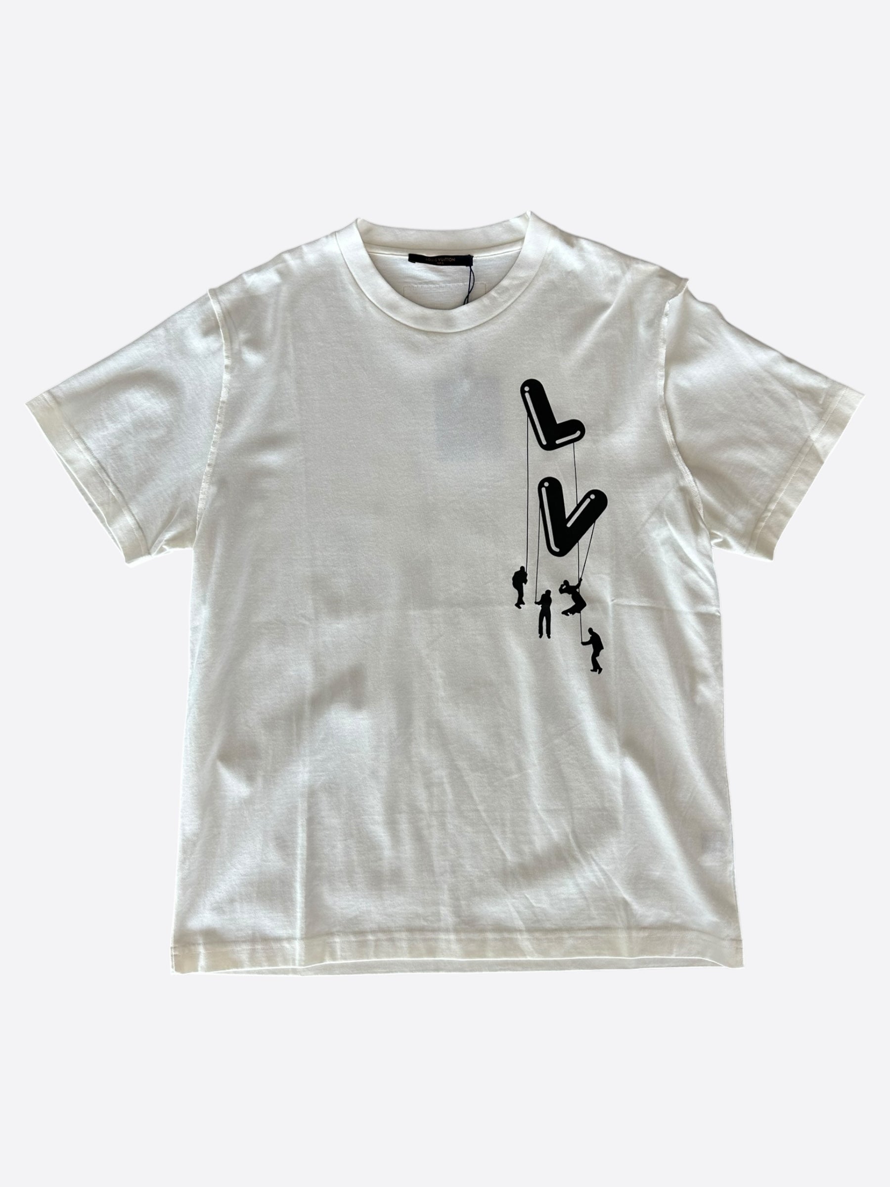 Louis Vuitton White & Black Floating Men T-Shirt – Savonches