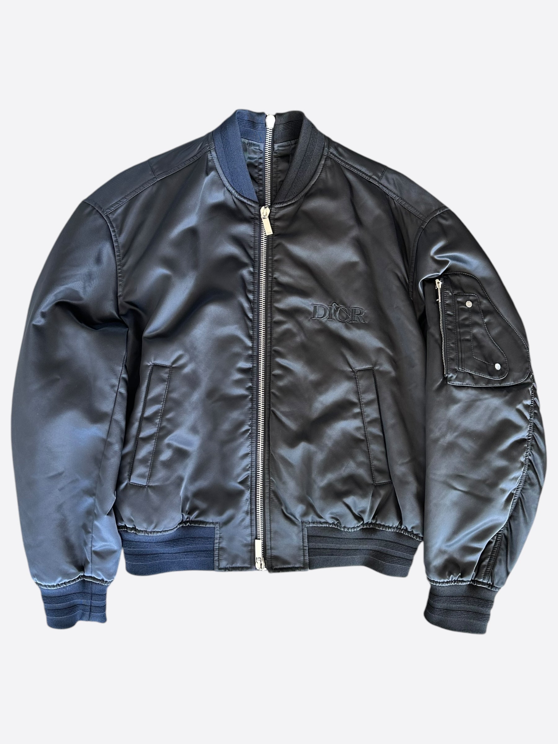 Dior Judy Blame Navy & Black Split Bomber Jacket – Savonches