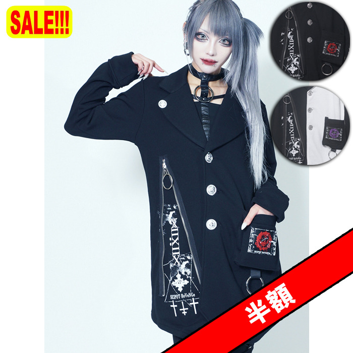 半額大セール！！】ZIP DETAIL BLACK ジャケット ｜SEX POT® OFFICIAL