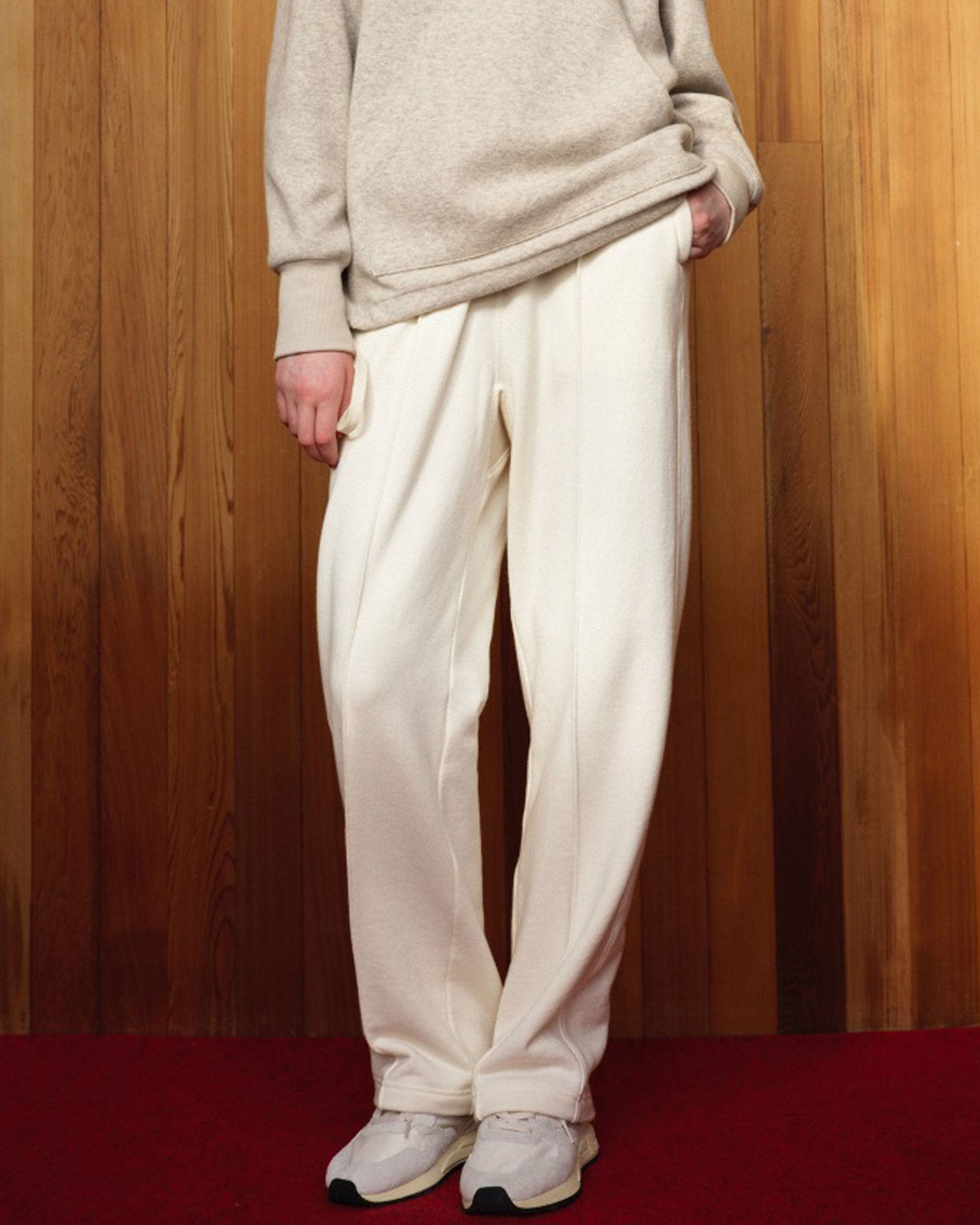 30%OFF】COTTON WOOL SWEATPANTS (WHITE/LIGHT GRAY) – Shinzone