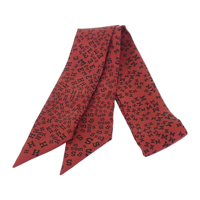 エルメス HERMES ツイリー ロゴ アルファベット柄 スカーフ シルク