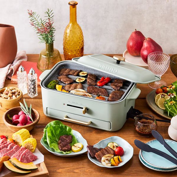 ☆［BRUNO］コンパクトグリルホットプレート グレージュ|BRUNO