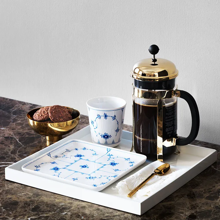 ☆［ロイヤルコペンハーゲン］ブルーフルーテッドプレインスクエア