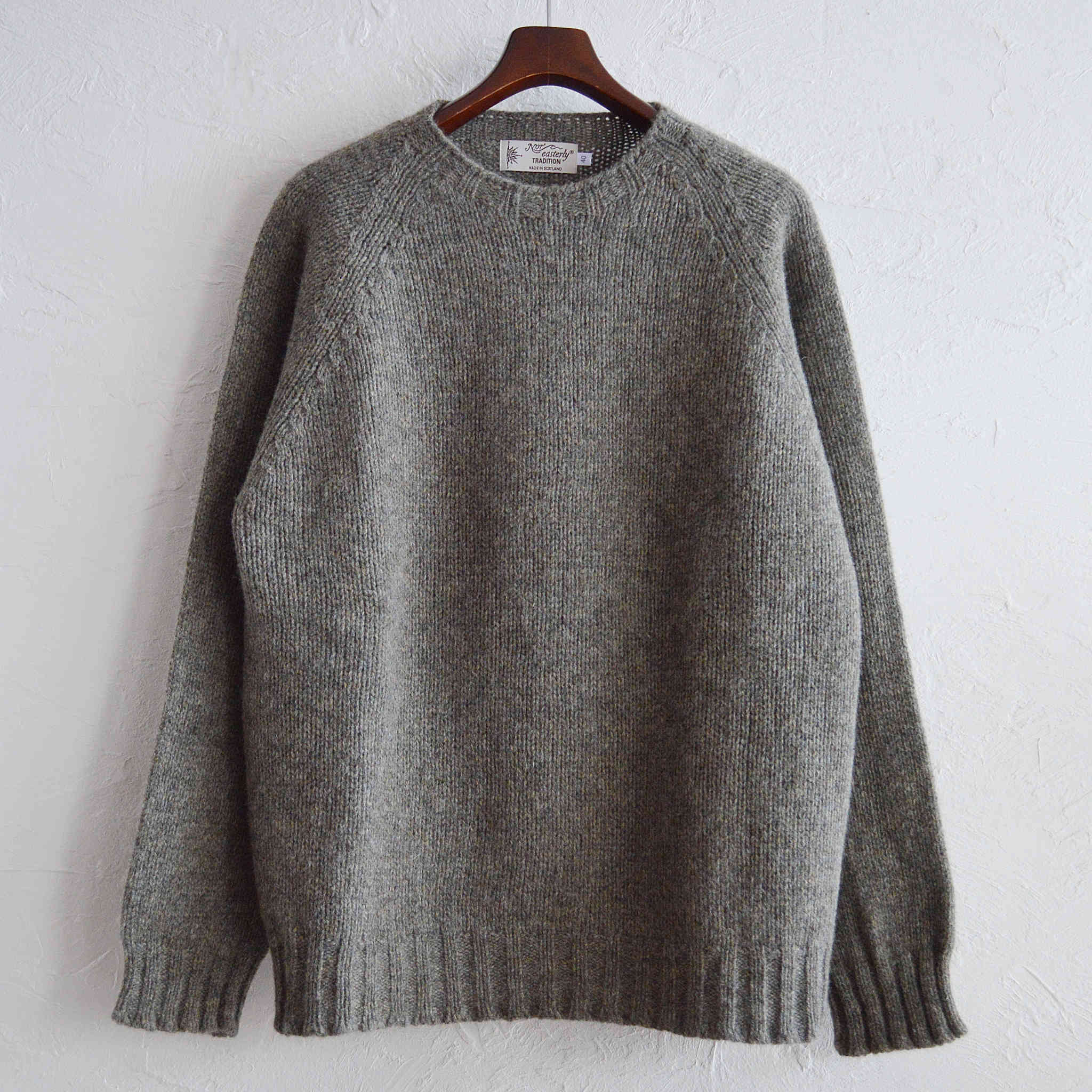 NOR'EASTERLY ノア イースターリー / 2PLY RAGLAN CREW クルーネック