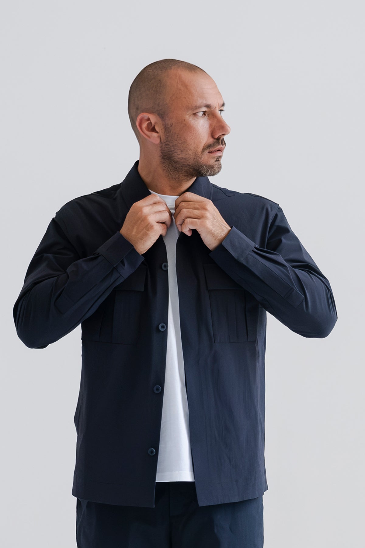 Functional & Technical everyday clothes. Technical OVERSHIRT NAVY