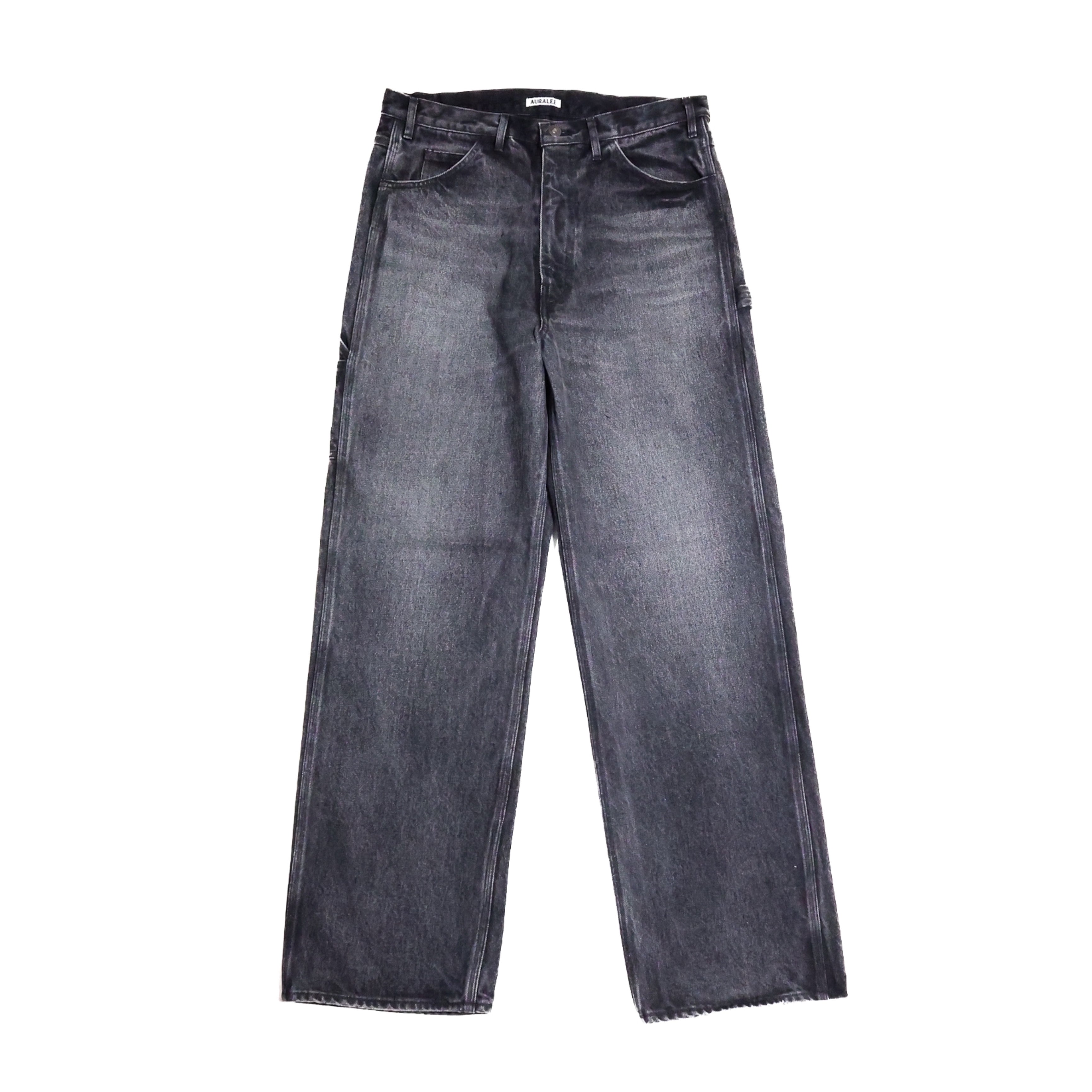 AURALEE 「SELVEDGE FADED HEAVY DENIM PAINTER PANTS / FADED BLACK