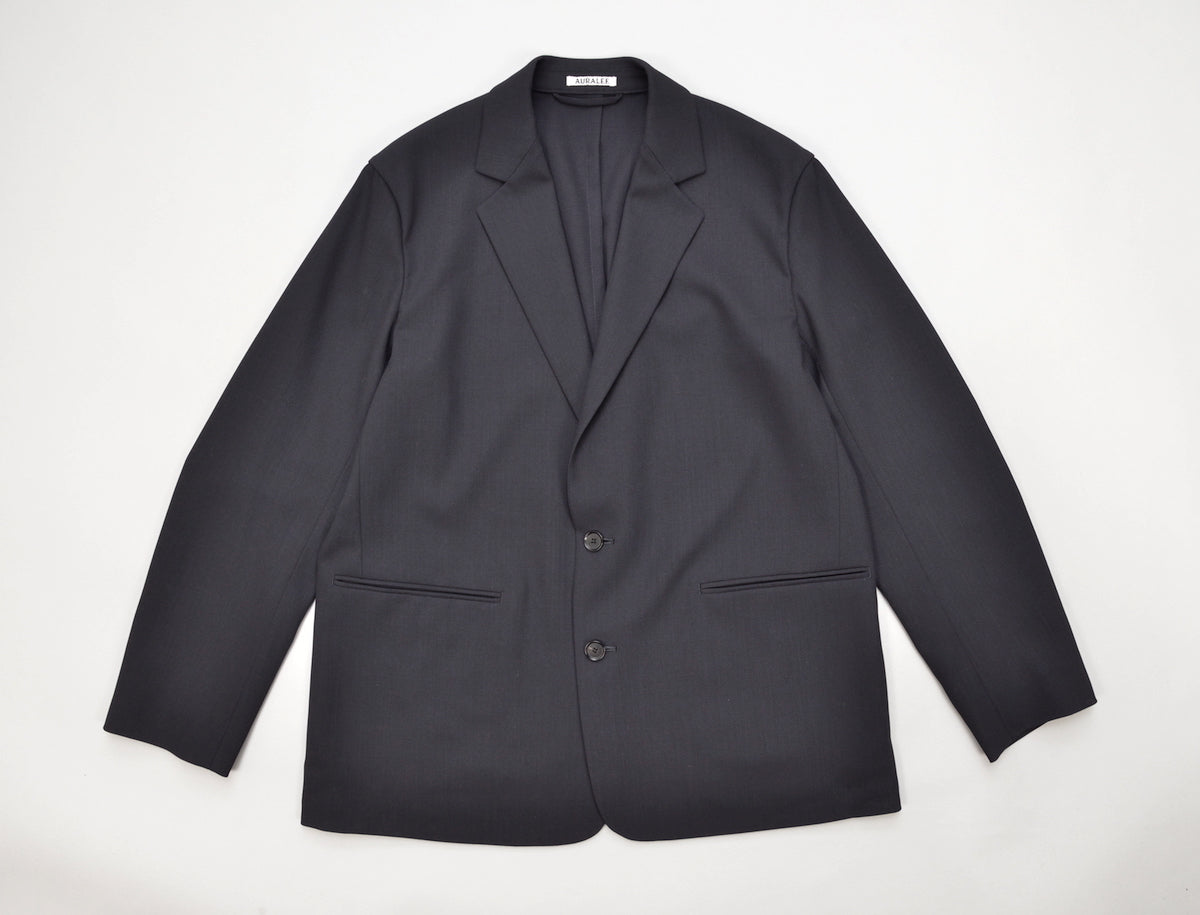AURALEE 「 HARD TWIST WOOL DOBBY JACKET / DARK NAVY 」 – SISTER