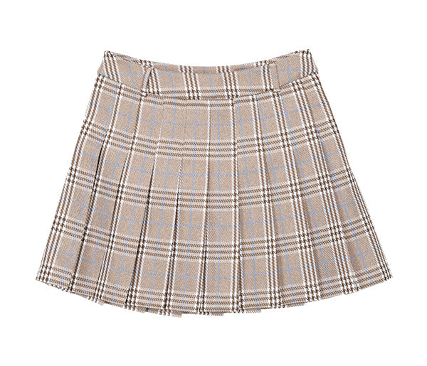 チェック柄プリーツスカート（ベージュ） – SOMUA CLUB