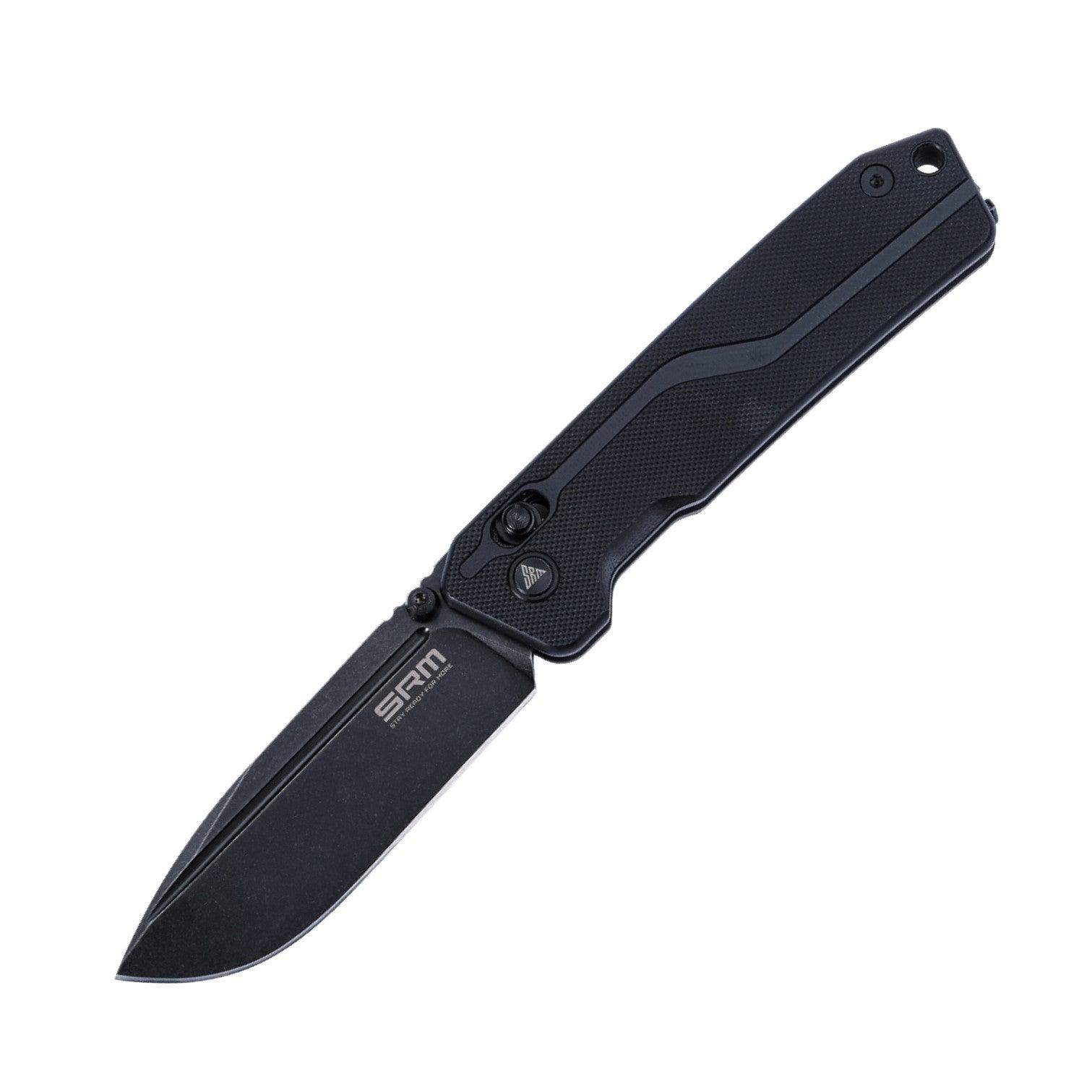 SRM tactical pocket knife Rubik 7228L-GB | Black G10 handle knife