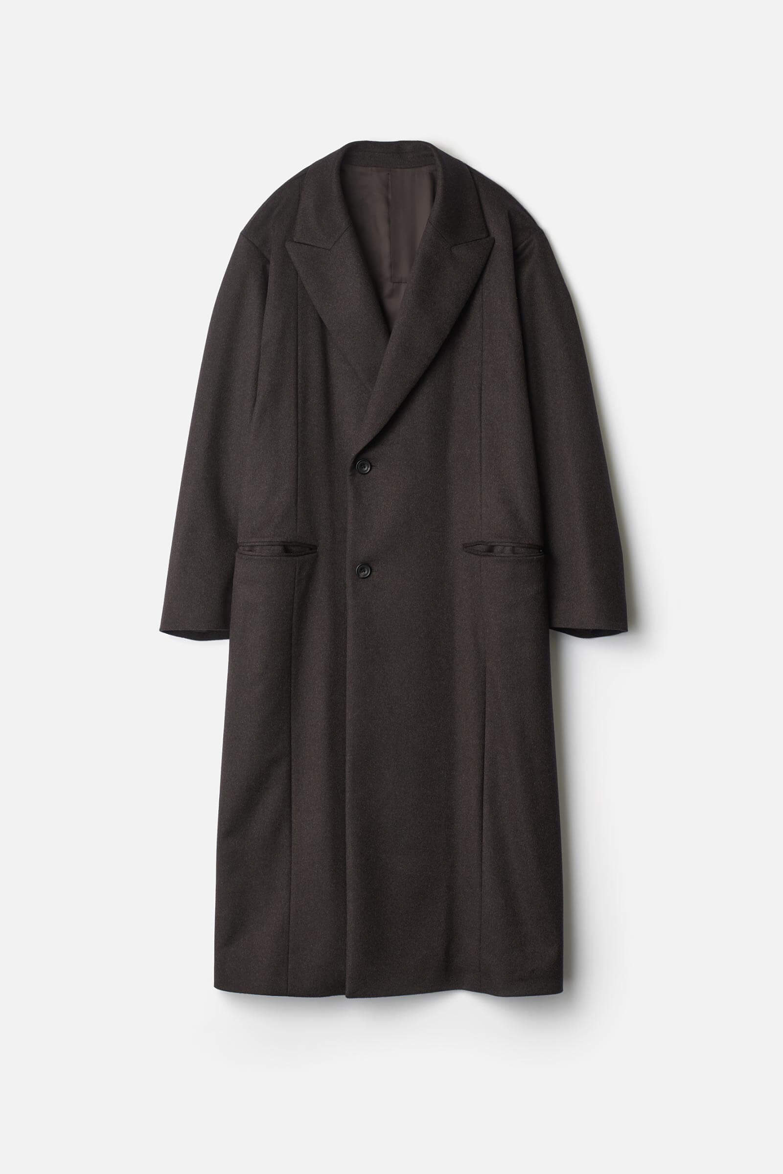 OVERSIZED MAXI-LENGTH PEAK LAPEL COAT – ssstein