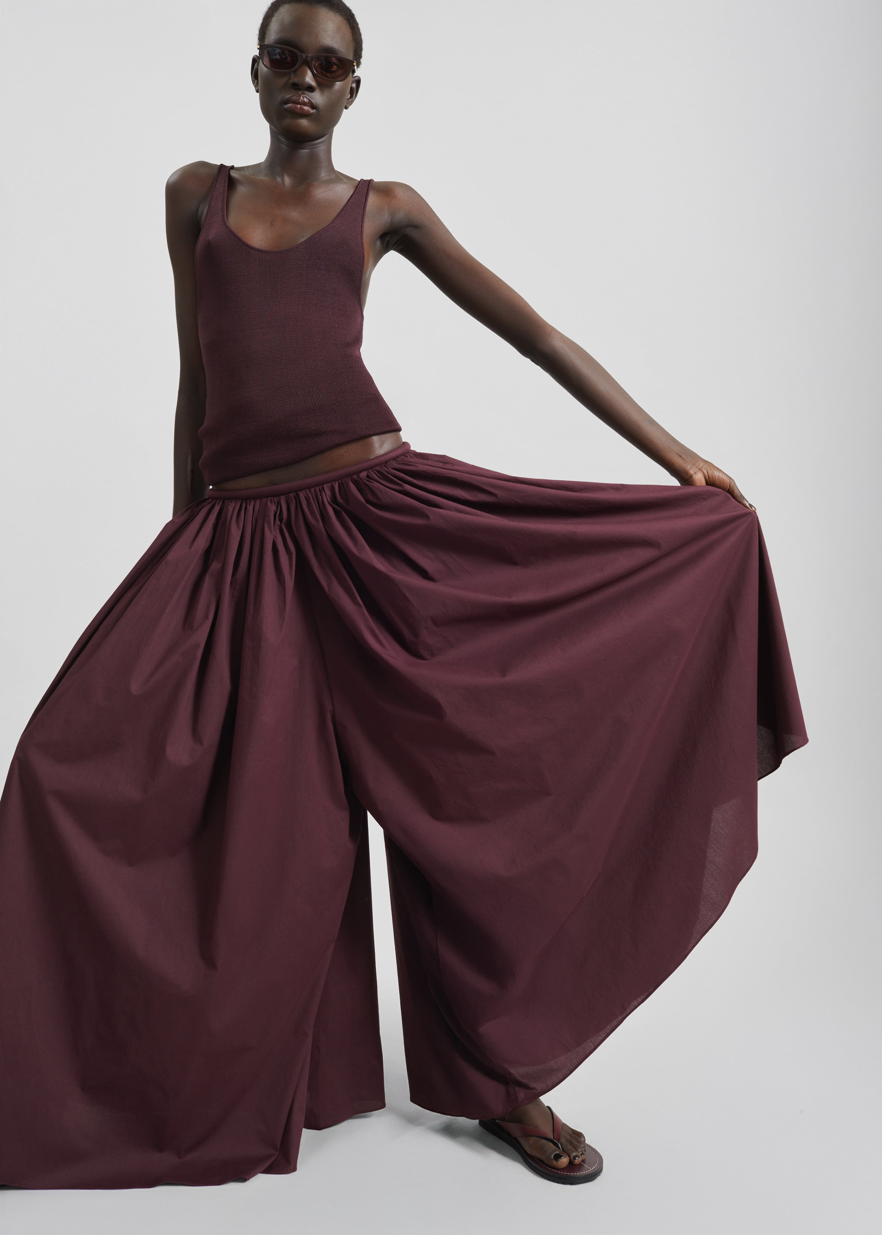 ENFOLD WIDE-CULOTTES OVER-ALLS グレー ENFOLD WIDE-CULOTTES OVER