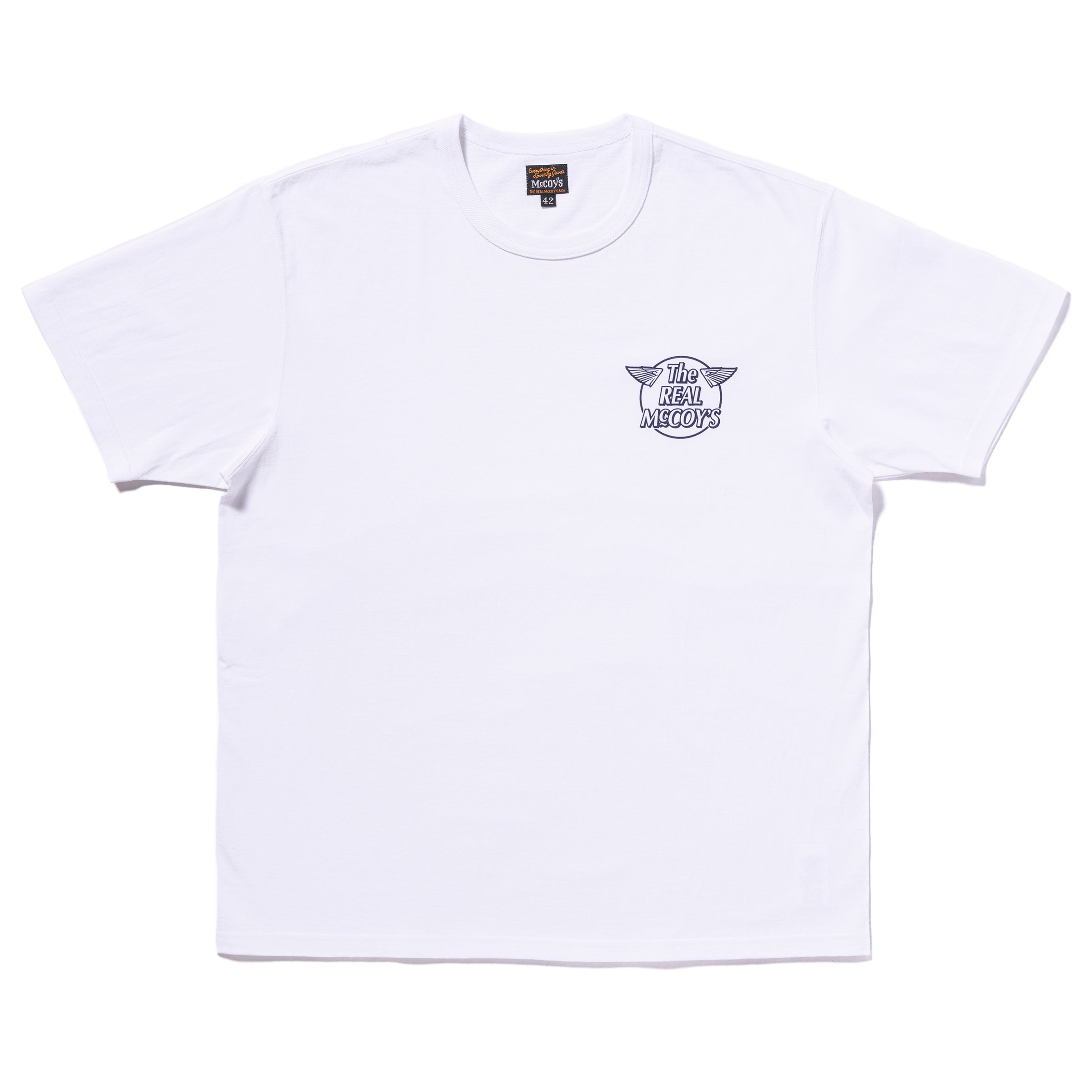 THE REAL McCOY'S LOGO TEE S/S 'WHITE LOGO' – The Real McCoy's