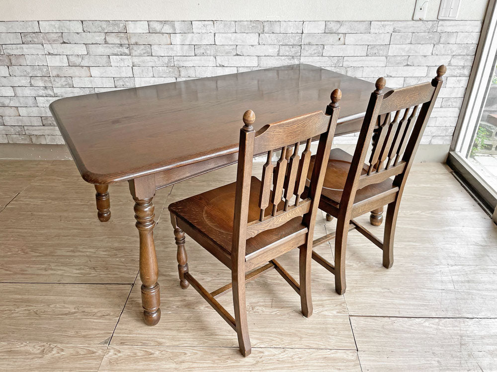 横浜□ノックオンウッド□コロニアル□ハイバックダイニングチェア□2