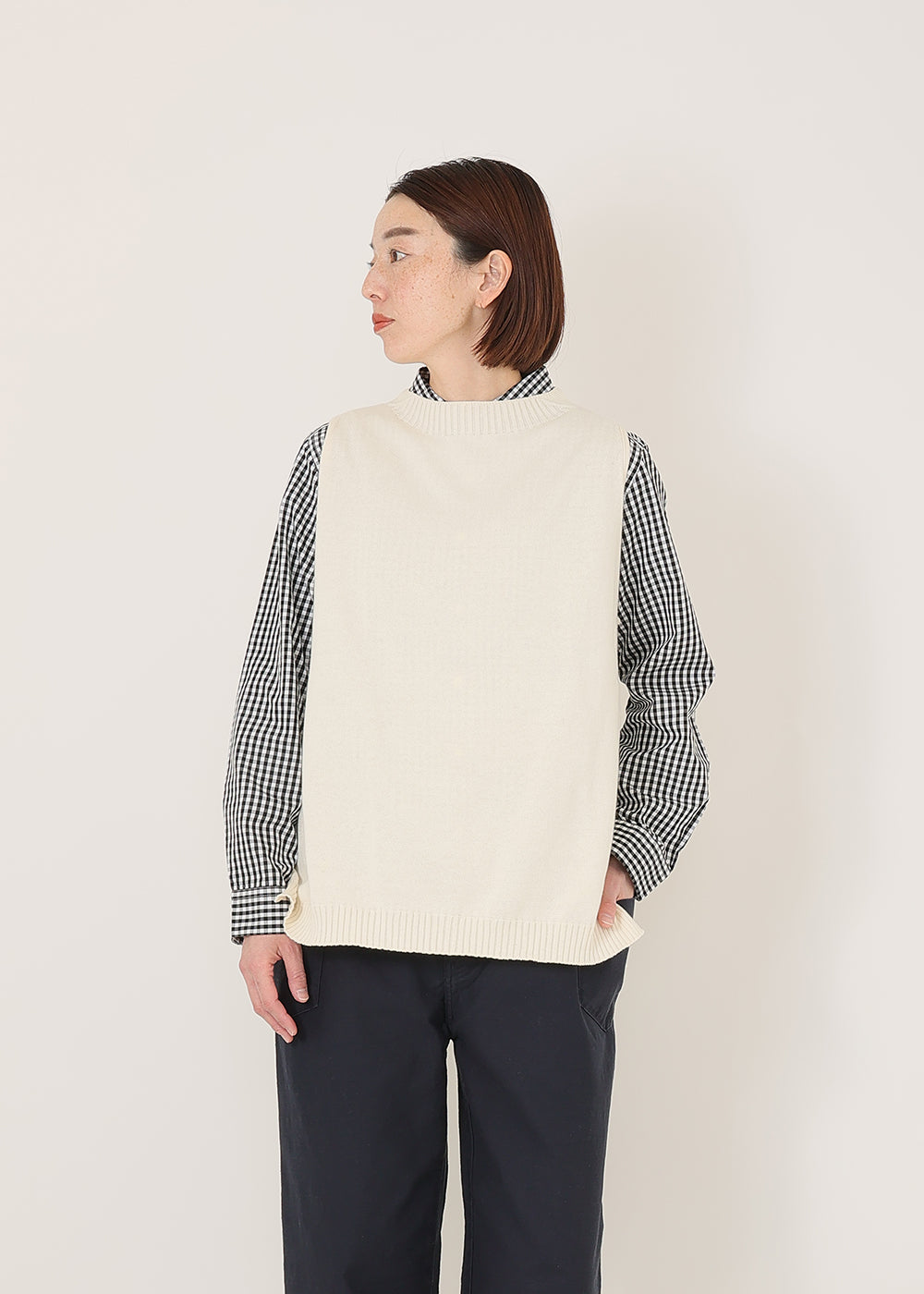 コットンカシミヤ ベスト│to touch