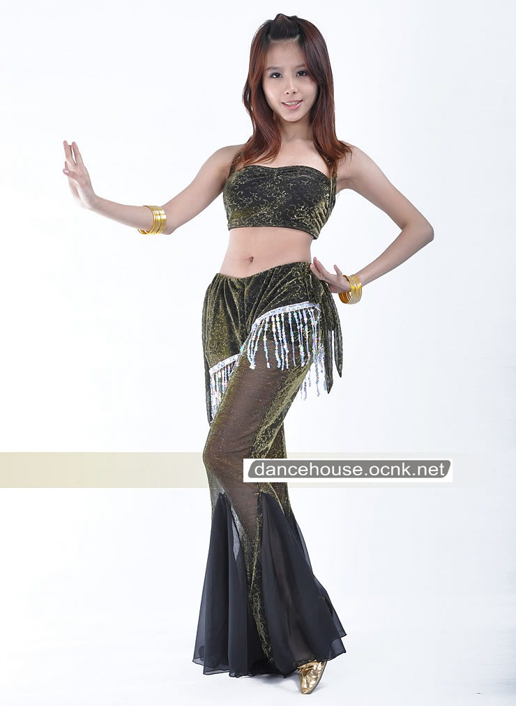 ベリーダンスセットアップ005--「全9色」 ベリーダンス 2点セット