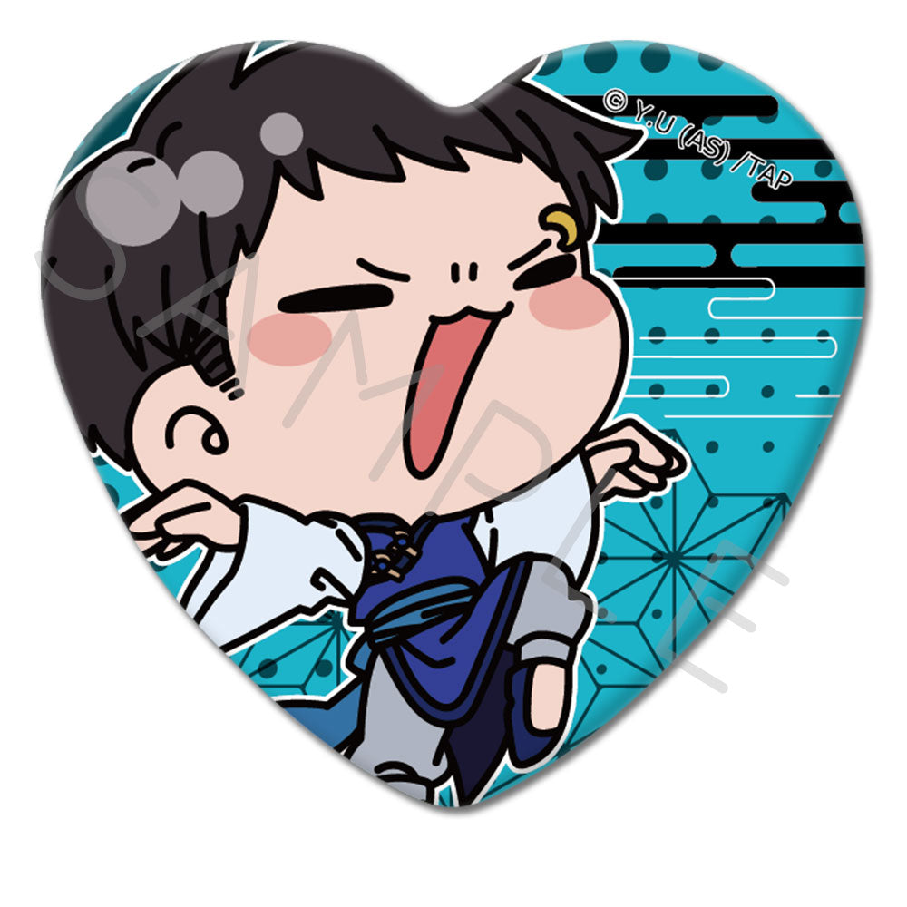 TVアニメ「桃源暗鬼」第2弾 ハート型缶バッジ M-ND (矢颪 碇)｜TV