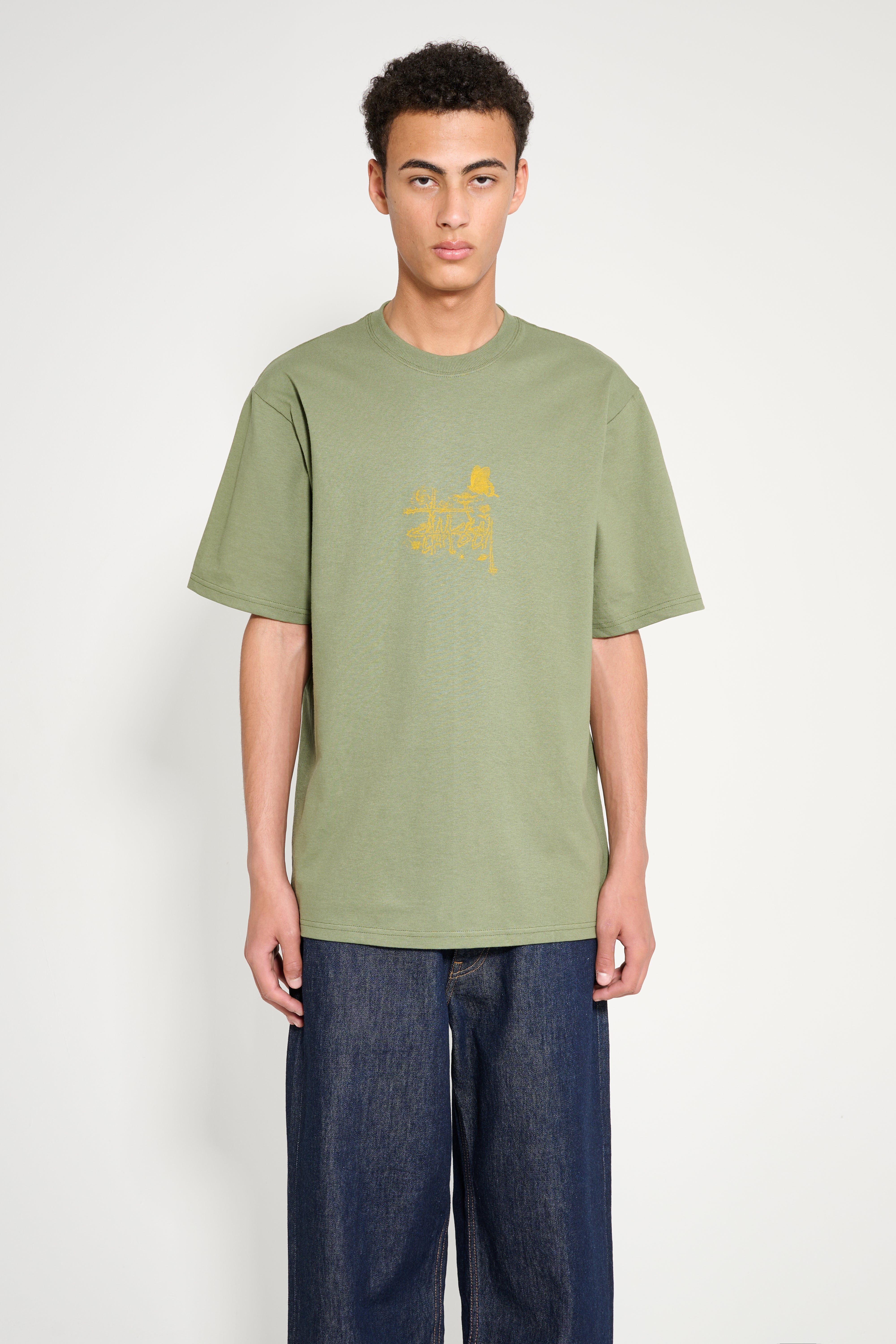 Stüssy In Bloom Tee Olive – Très Bien