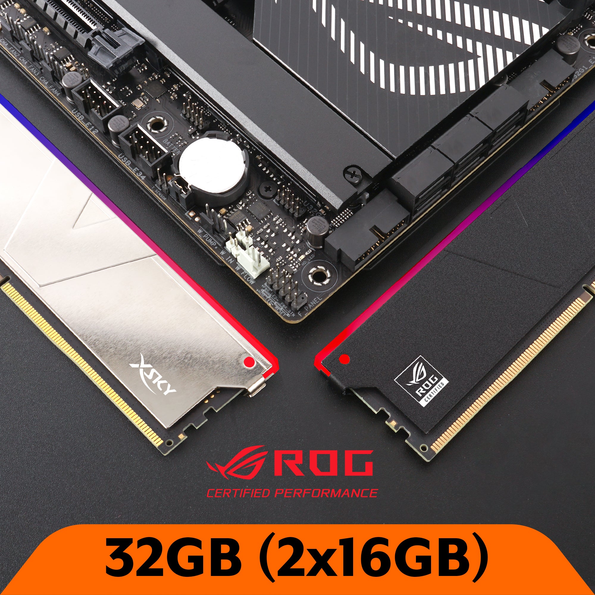DDR5 | [Manta] ROG 認定 XSky RGB | 32GB (16GBx2) | インテル XMP