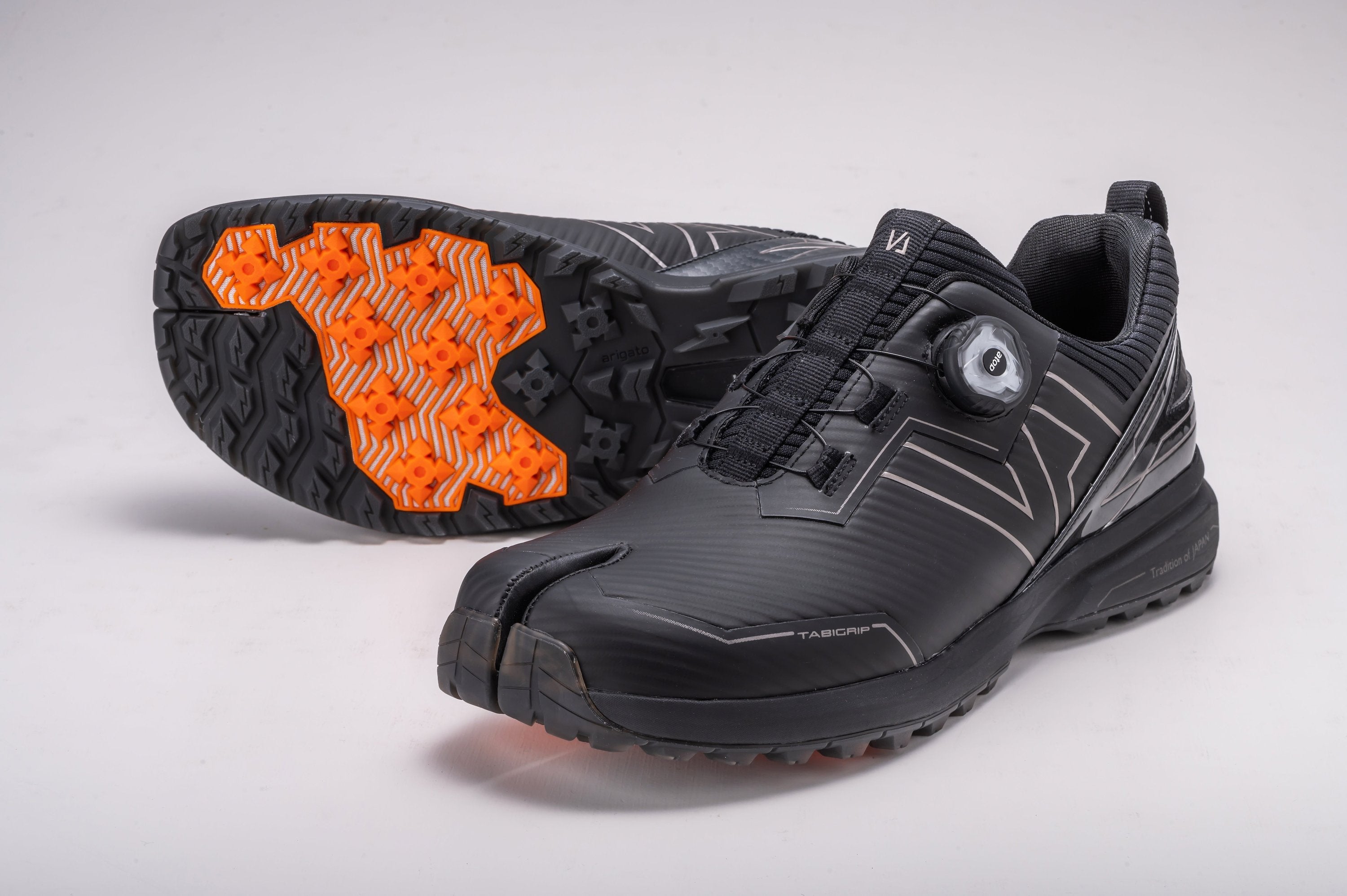 足袋ゴルフシューズ【VG34】ブラック×シルバー – 足袋スポーツシューズ