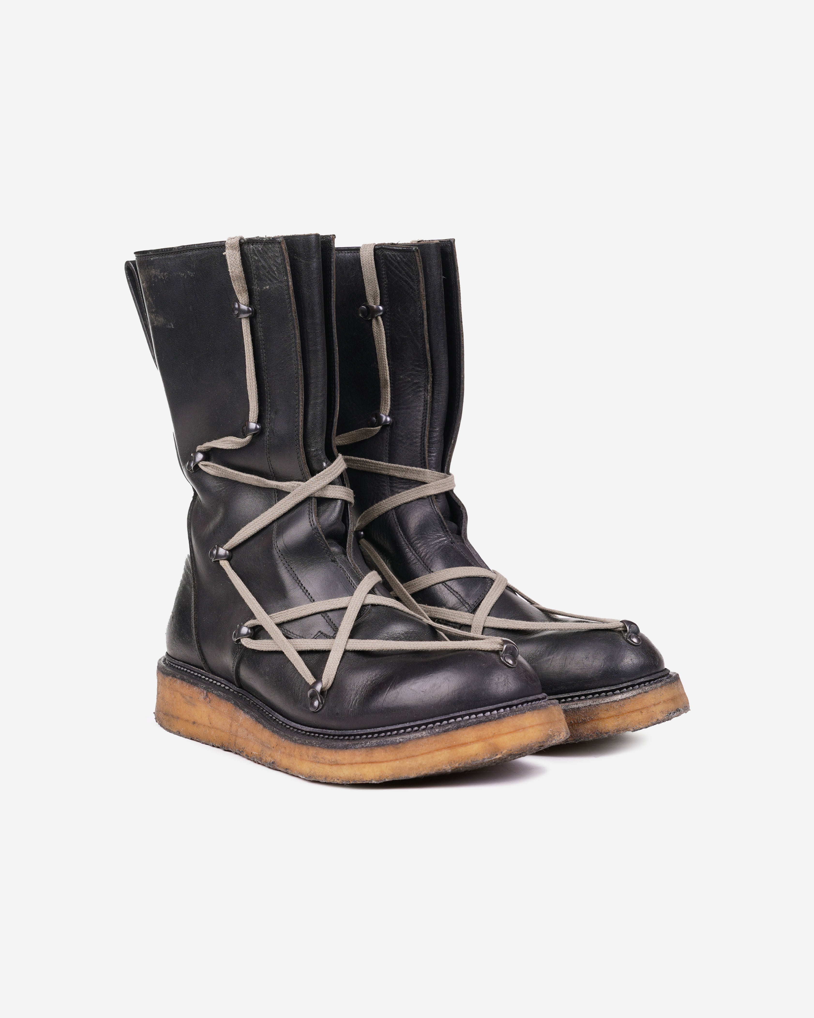 Rick Owens Glitter FW17 Crepe Pentagram Boots first issue – VORHE